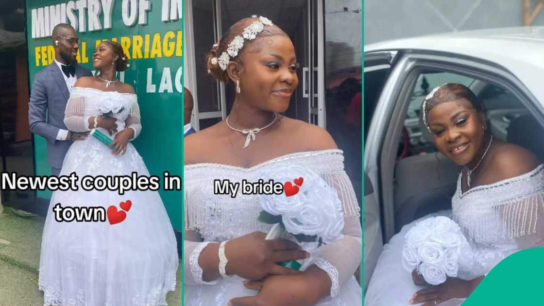 Nigerian lady excited as father remarries