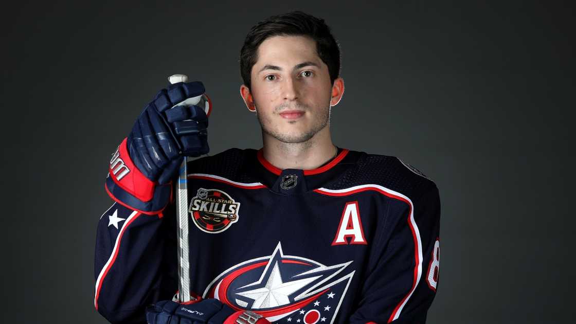 Zach Werenski of the Columbus Blue Jackets poses for a portrait