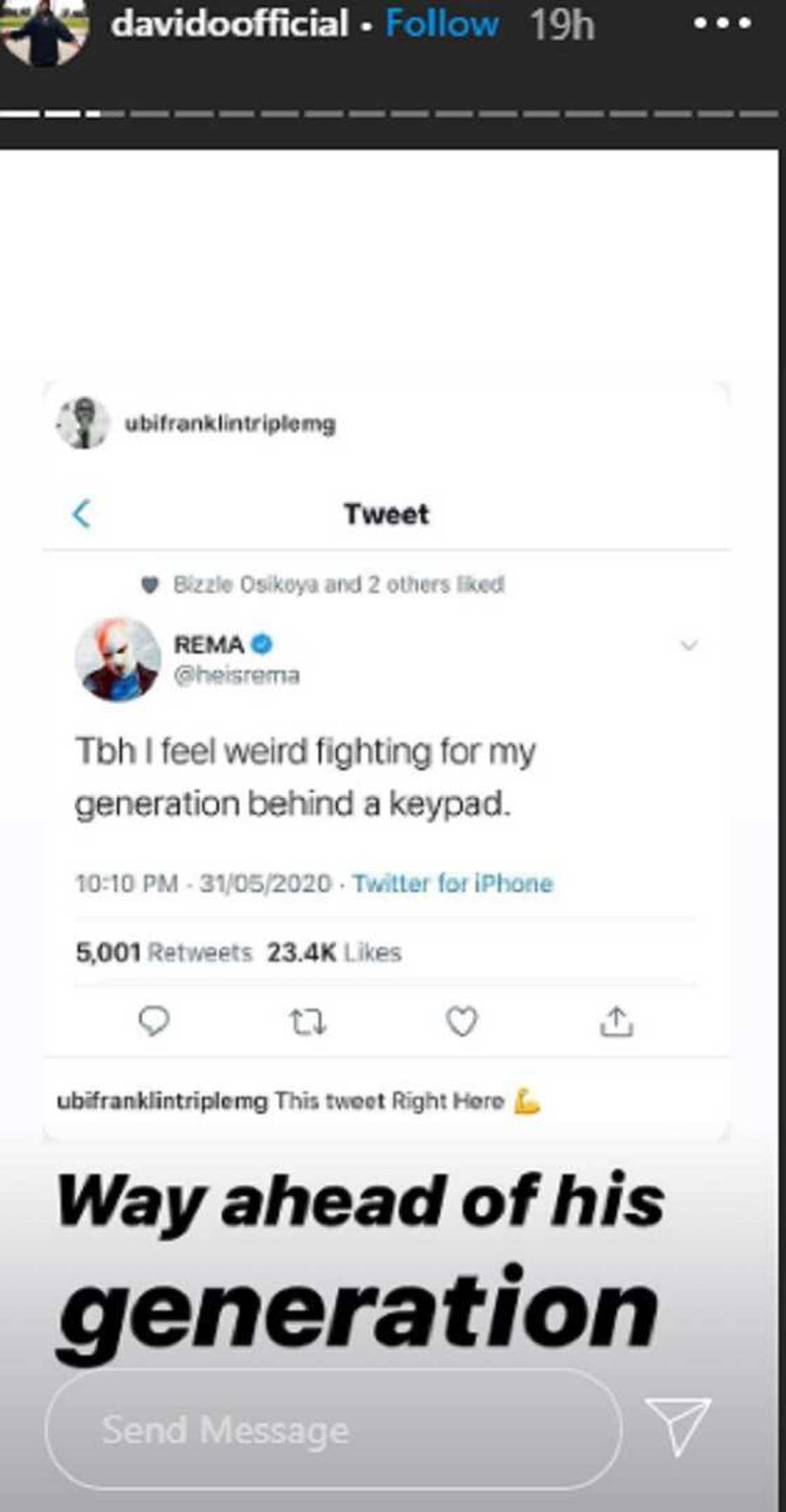 He is way ahead of his generation - Davido praises Rema