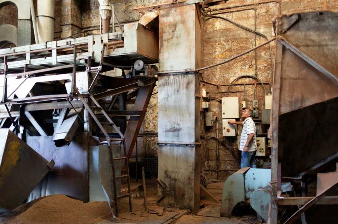 Machinery at a carob mill in Cyprus's southern coastal town of Zygi Machinery at a carob mill in Cyprus's southern coastal town of Zygi