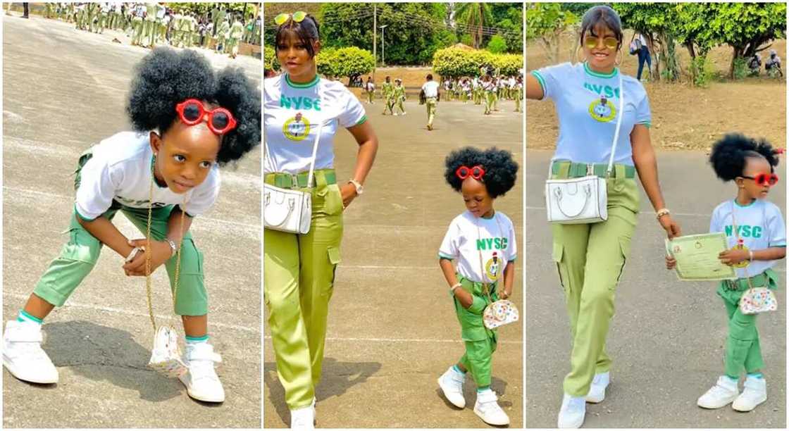 Photos of a lady and her daughter during NYSC passing out parrade. Photos of a lady and her daughter during NYSC passing out parrade.