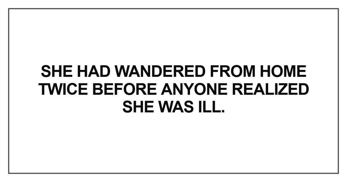 She had wandered from home She had wandered from home