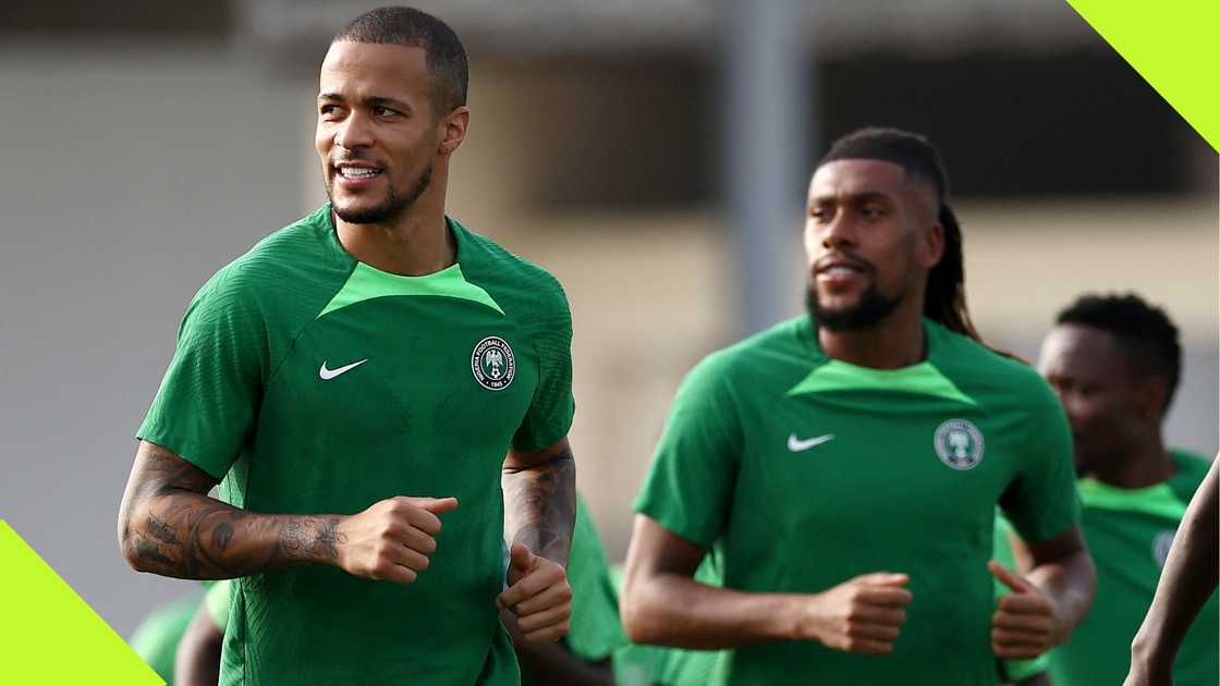 William Troost Ekong during a Super Eagles training