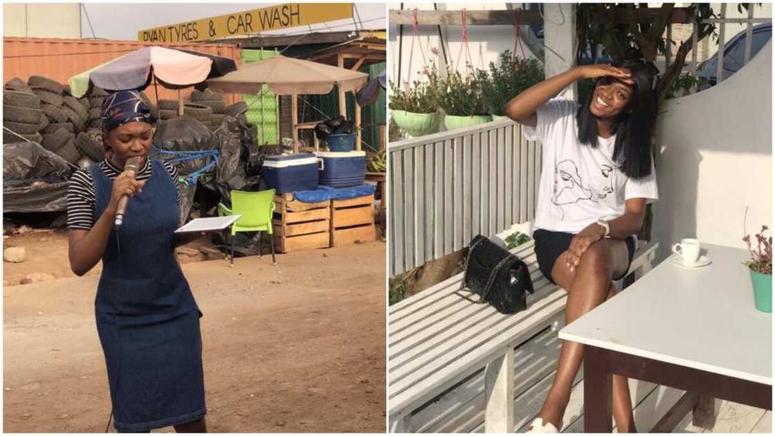 Nigerian lady preaches in market with long skirt, goes to the spa after with short dress, stirs reactions