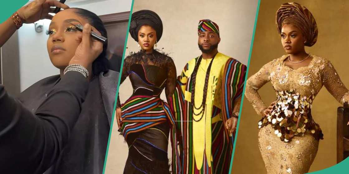 Davido’s Wife Chioma’s makeup session on wedding day Davido’s Wife Chioma’s makeup session on wedding day