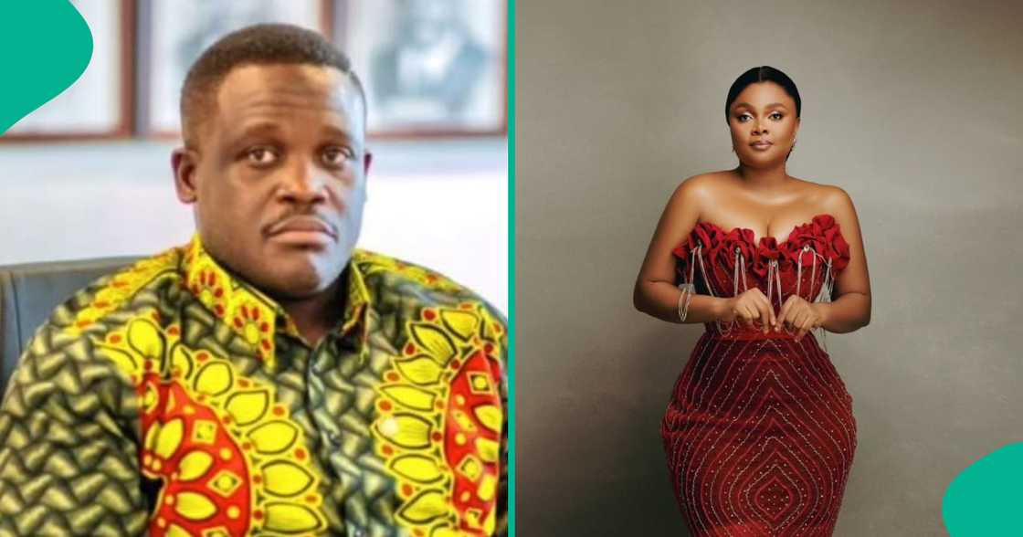 Ghana's communication minister, Sam George, responds to Bimbo Ademoye's rant about her movie Broken Hallelujah. Ghana's communication minister, Sam George, responds to Bimbo Ademoye's rant about her movie Broken Hallelujah.