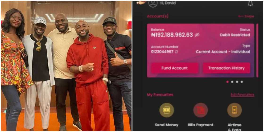 Davido and some bank officials Davido and some bank officials