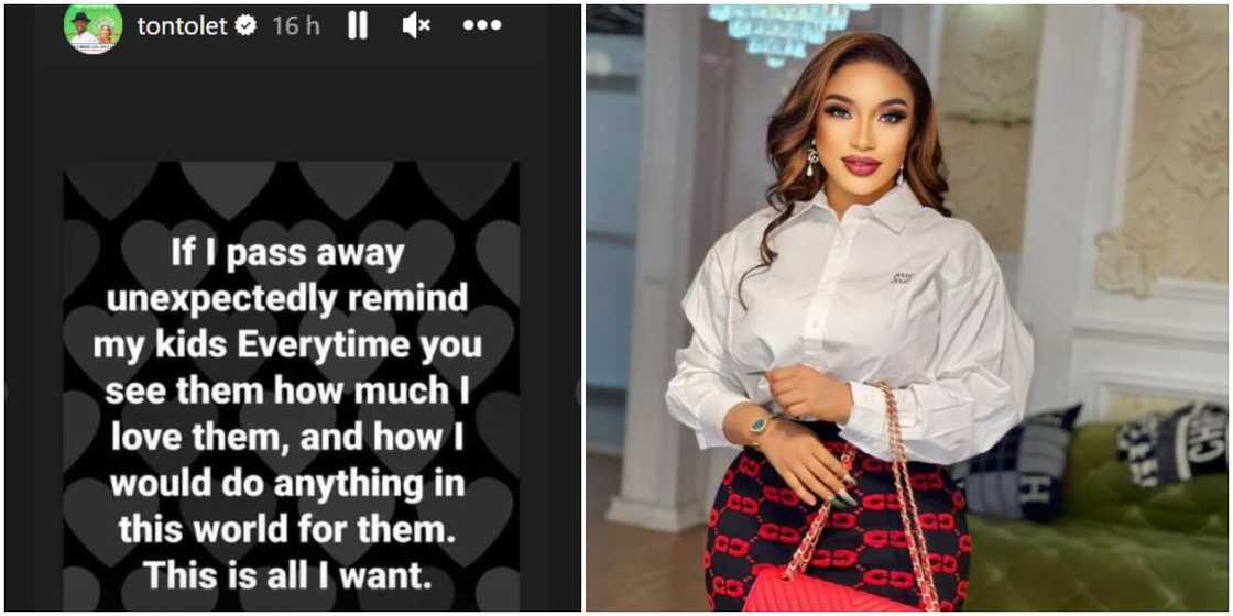 Tonto Dikeh's post on what she wants her children to know if she she dies, Tonto Dikeh