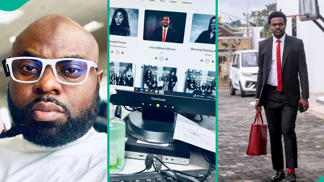 Man calls people's attention to something he observed on Blord's company's website