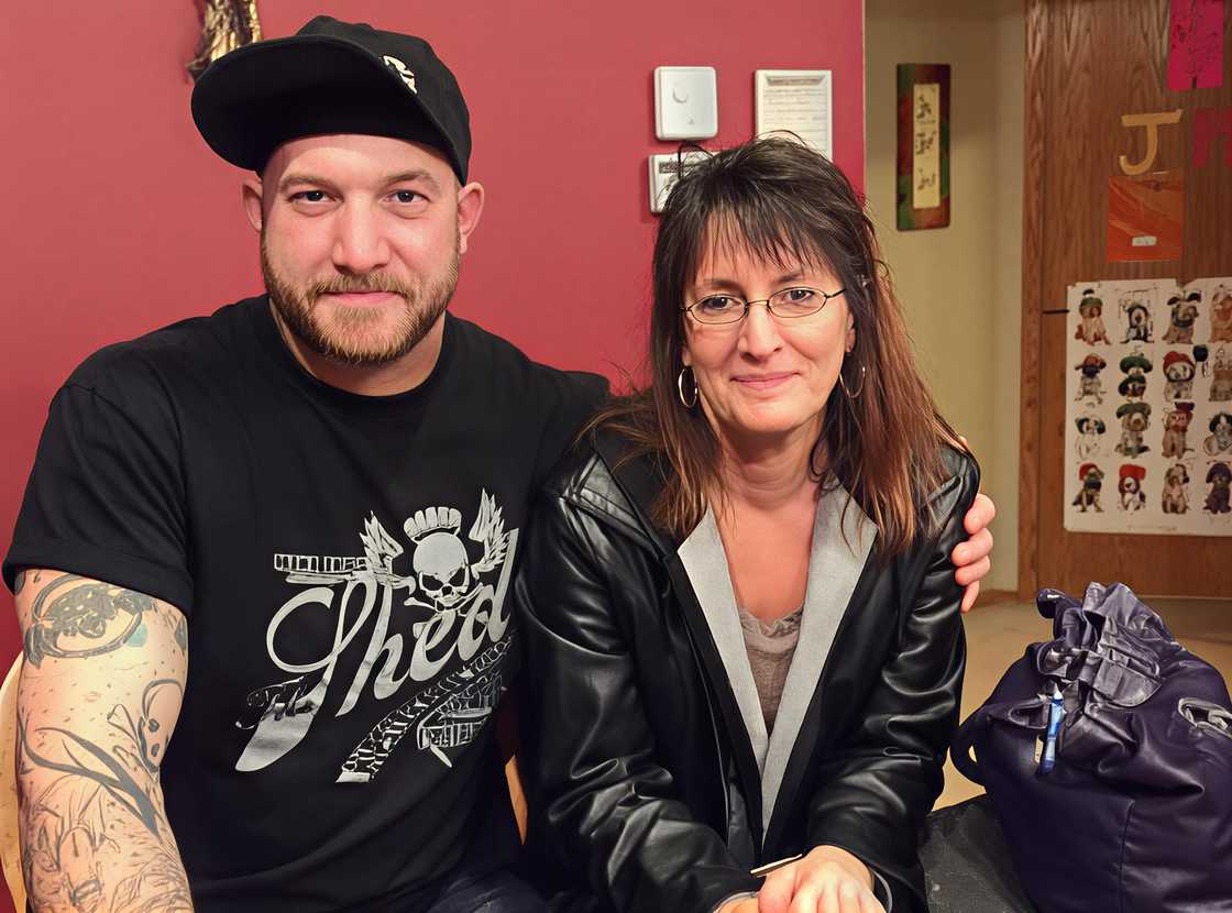 Rick Ness and his mother celebrating Thanksgiving Rick Ness and his mother celebrating Thanksgiving