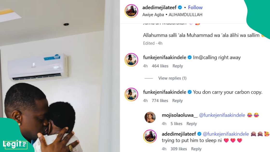 Actor Lateef Adedimeji cradles one of his triplets in a heartwarming family moment Actor Lateef Adedimeji cradles one of his triplets in a heartwarming family moment