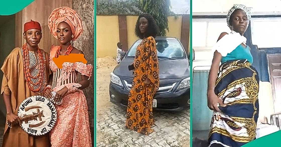 Lady shows off stature after getting pregnant Lady shows off stature after getting pregnant