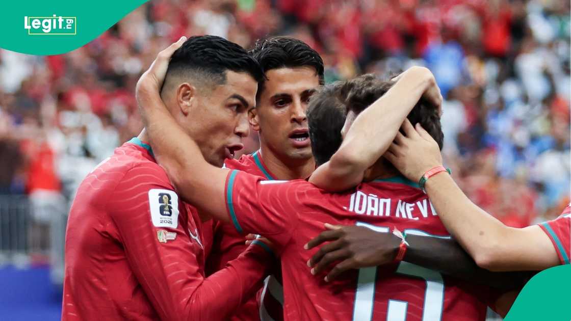 Joao Neves, Cristiano Ronaldo, DR Congo, Portugal, FIFA, World Cup, USA. Joao Neves, Cristiano Ronaldo, DR Congo, Portugal, FIFA, World Cup, USA.