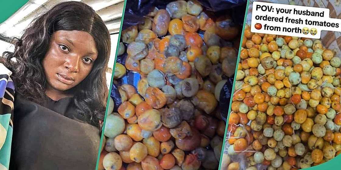 Woman displays N40,000 tomatoes