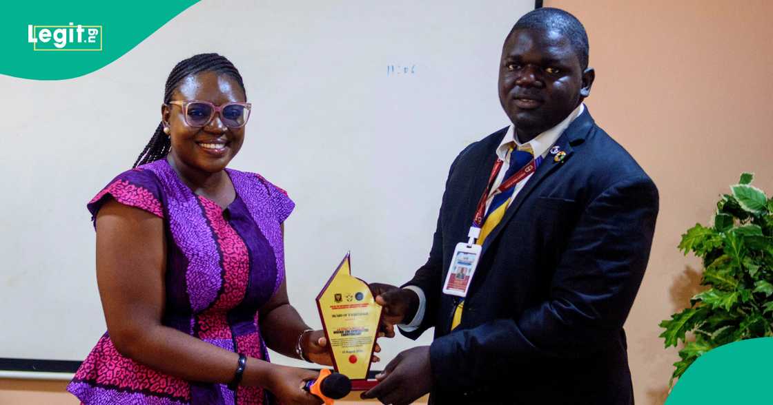 Nigerian man celebrates bagging 2nd place after competing with finalists from over 50 universities. Nigerian man celebrates bagging 2nd place after competing with finalists from over 50 universities.