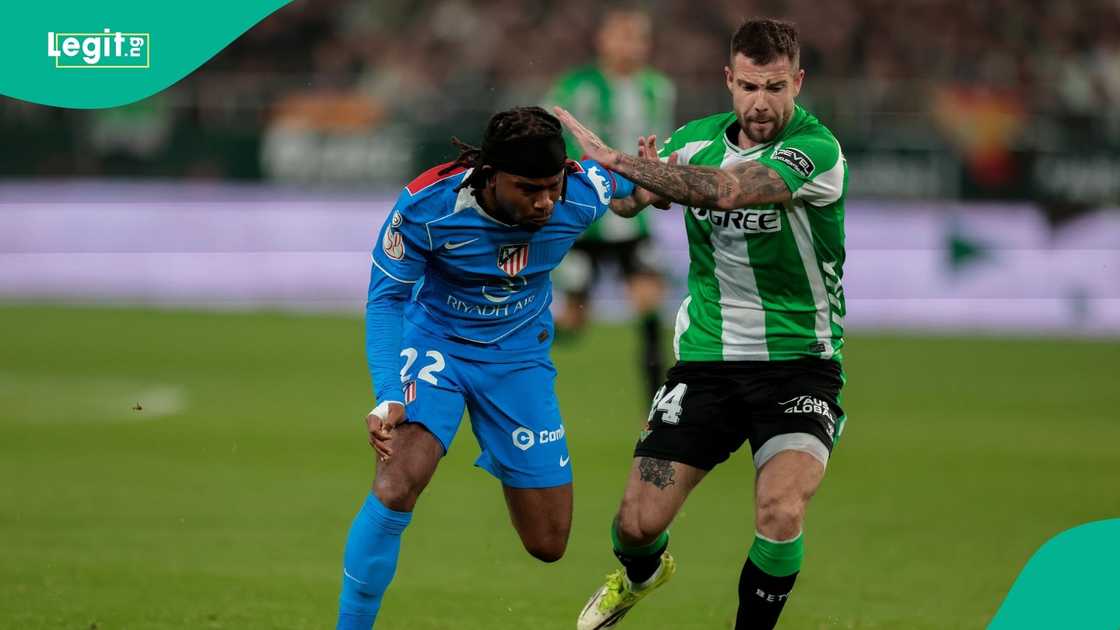 Real Betis, Ademola Lookman, Atletico Madrid, Copa del Rey, Sevilla, Spain. Real Betis, Ademola Lookman, Atletico Madrid, Copa del Rey, Sevilla, Spain.