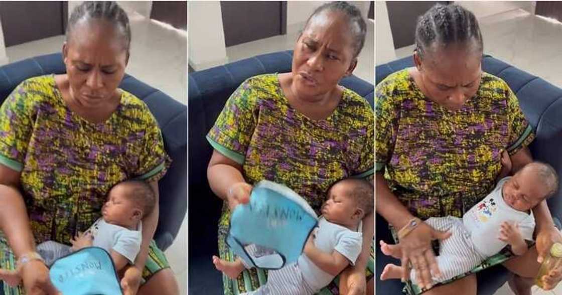 Nigerian grandma trashes baby's bib over 'mini monster' imprint Nigerian grandma trashes baby's bib over 'mini monster' imprint