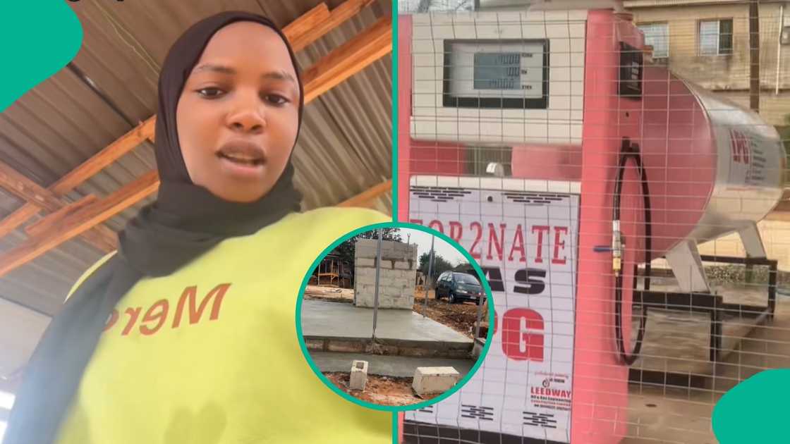 A Nigerian lady celebrates after building a physical gas cooking station from scratch, shares amount
