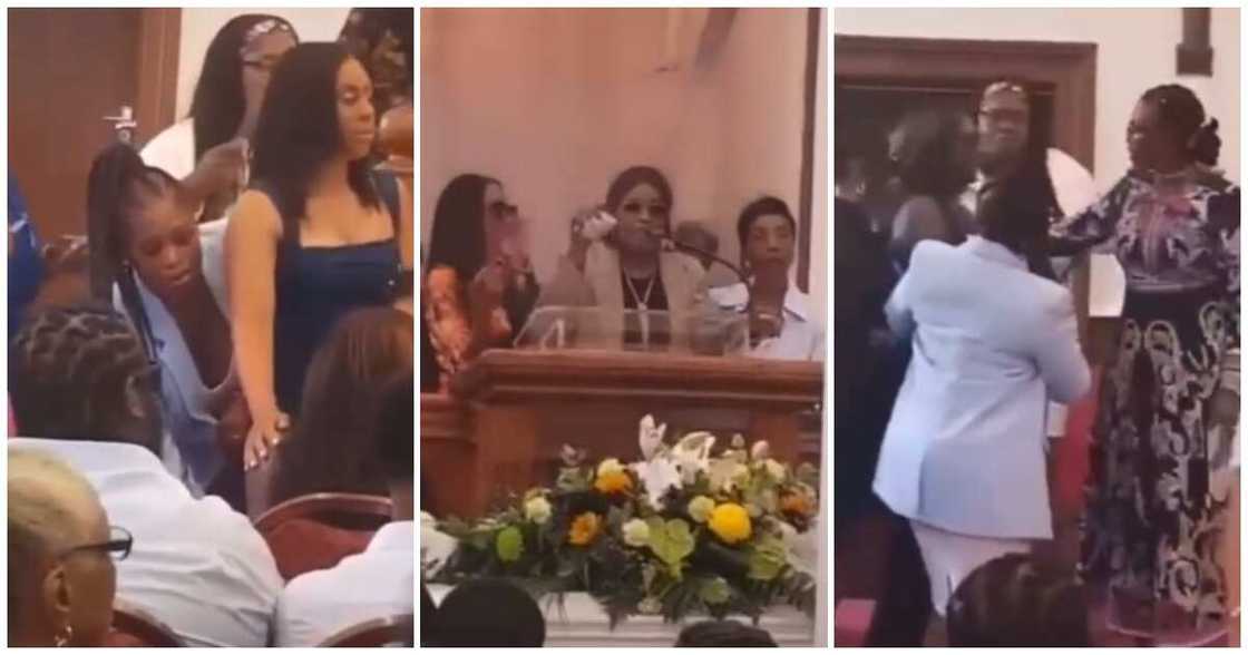 Drama at burial, lady causes stir at funeral, drama at funeral, last words of deceased Drama at burial, lady causes stir at funeral, drama at funeral, last words of deceased