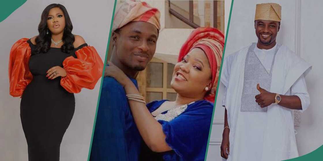 Toyin Abraham and Adeniyi Johnson at Mercy Aigbe's movie premiere. Toyin Abraham and Adeniyi Johnson at Mercy Aigbe's movie premiere.