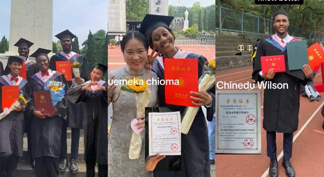 Photos of five Nigerian students who bagged excellence awards in China. Photos of five Nigerian students who bagged excellence awards in China.