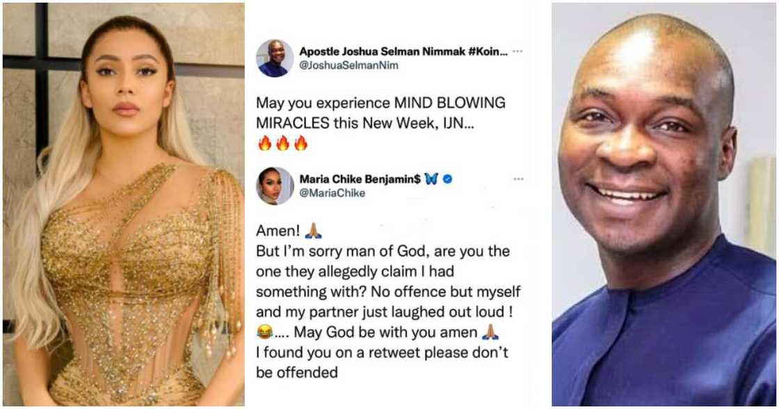 Maria Chike Benjamin and Apostle Joshua Selman Maria Chike Benjamin and Apostle Joshua Selman