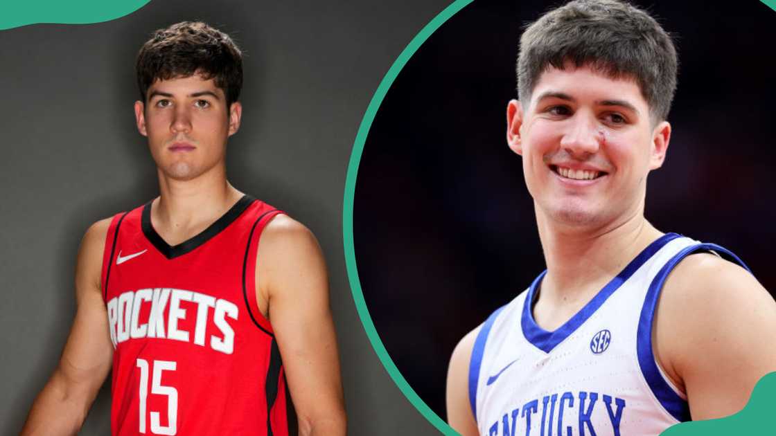 Reed Sheppard at the University of Nevada (L). Reed Sheppard in Louisville, Kentucky (R).