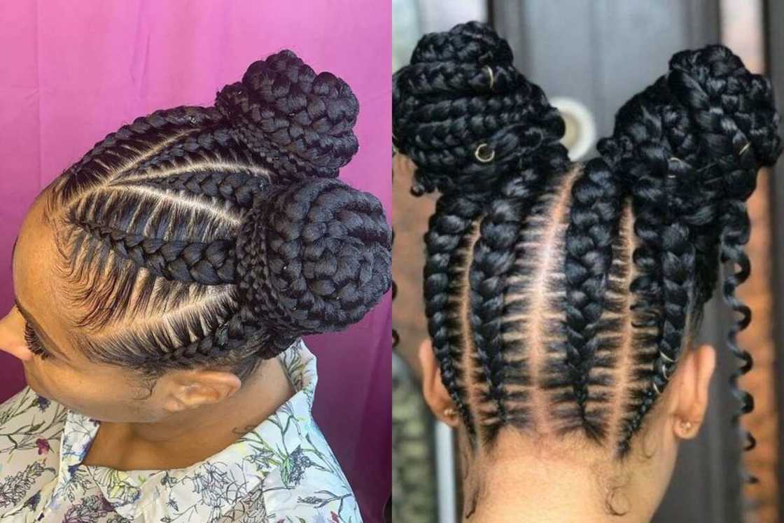 High double buns High double buns