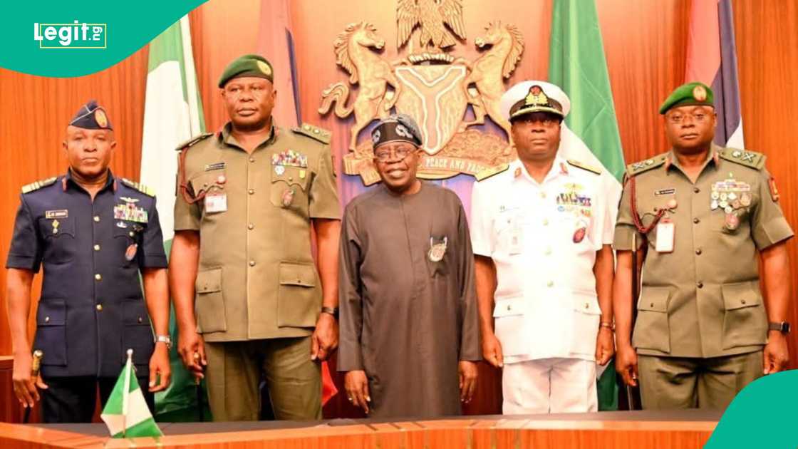 President Bola Tinubu has met with the service chiefs over the insecurity in the country.