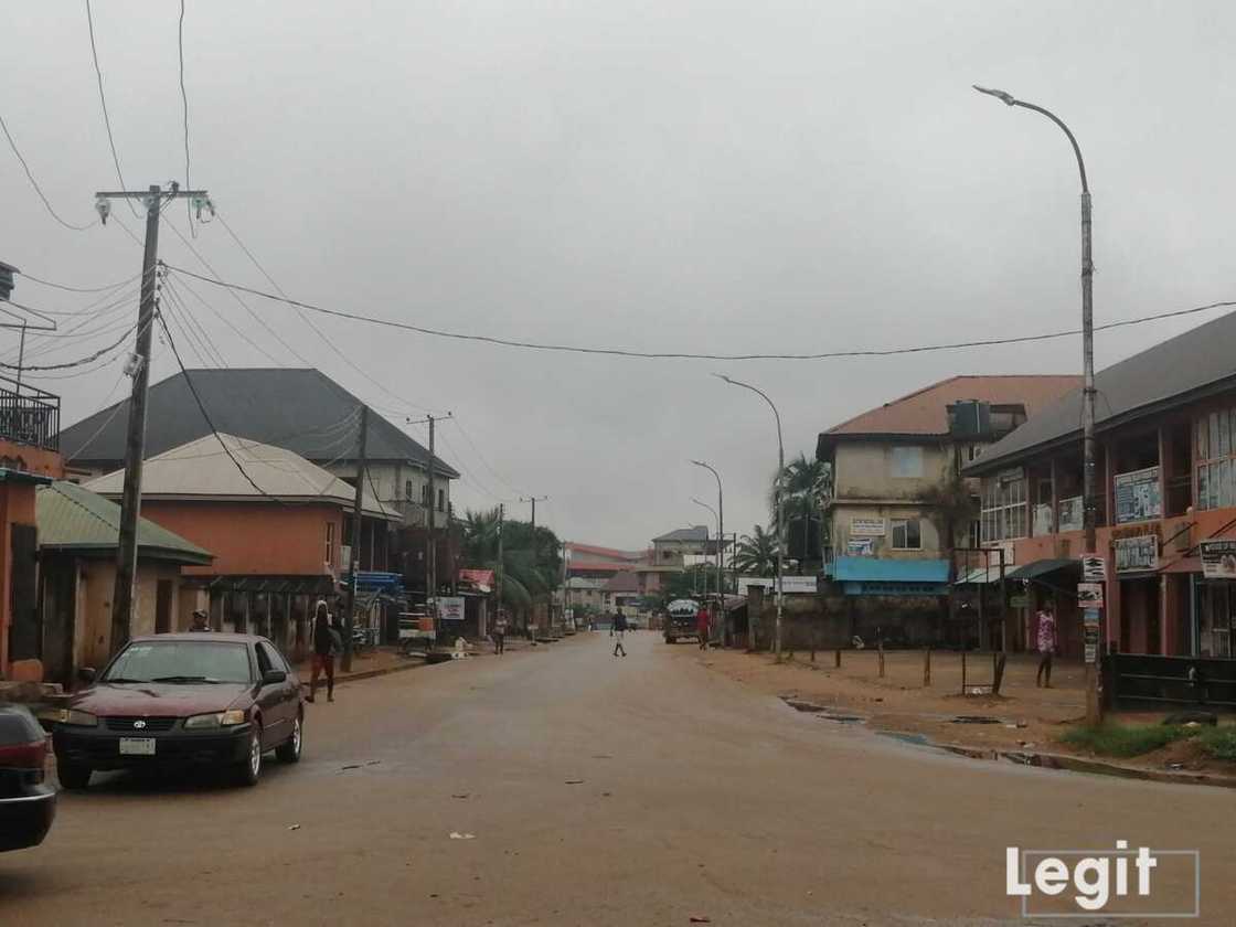 Empty streets in Anambra Empty streets in Anambra