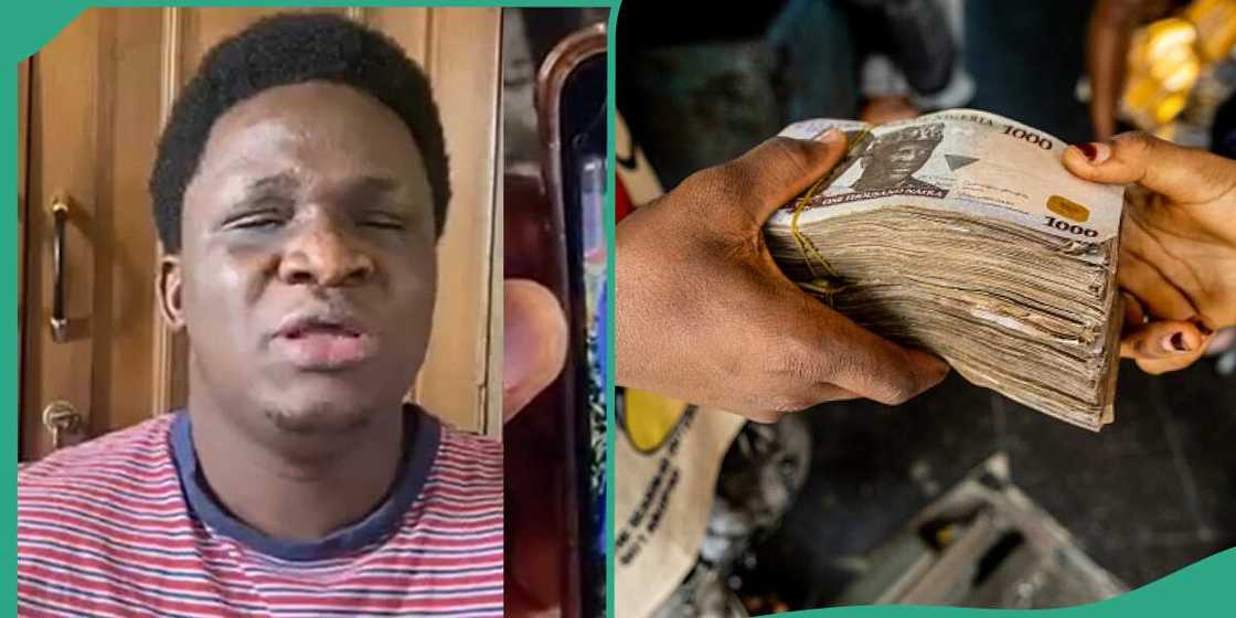 Blind man earns good money on X. Blind man earns good money on X.