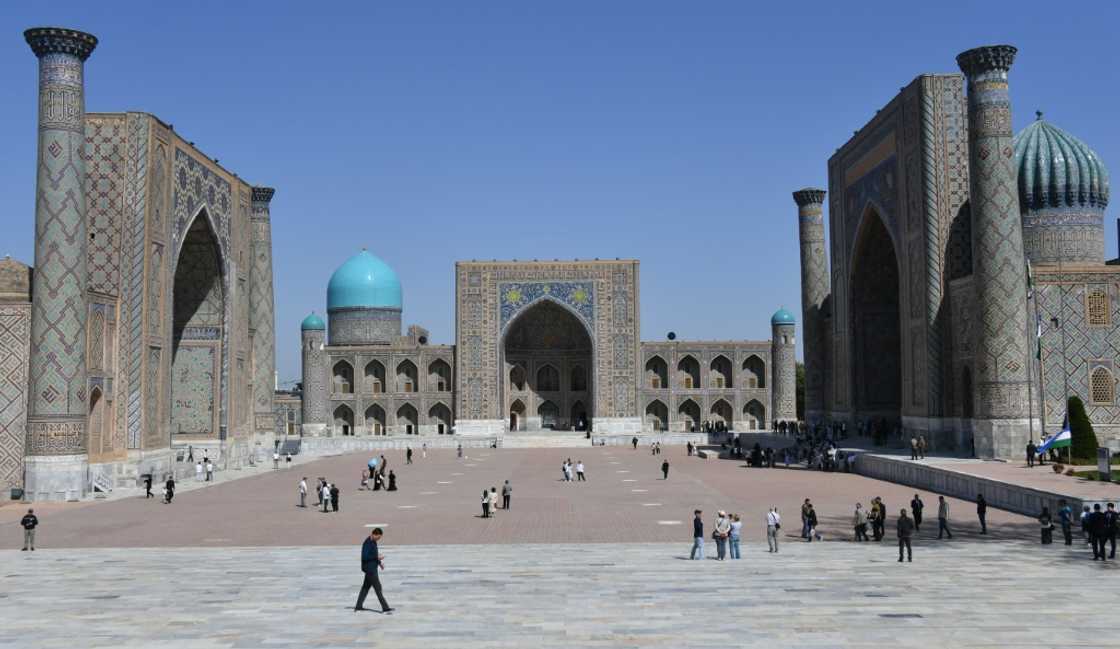 The summit takes place in the ancient Silk Road city of Samarkand The summit takes place in the ancient Silk Road city of Samarkand
