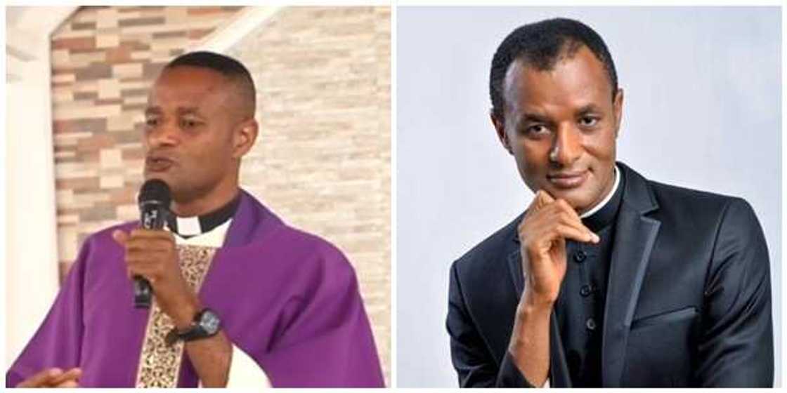 Father Oluoma has said women should run from a violent husband that beats them. Father Oluoma has said women should run from a violent husband that beats them.