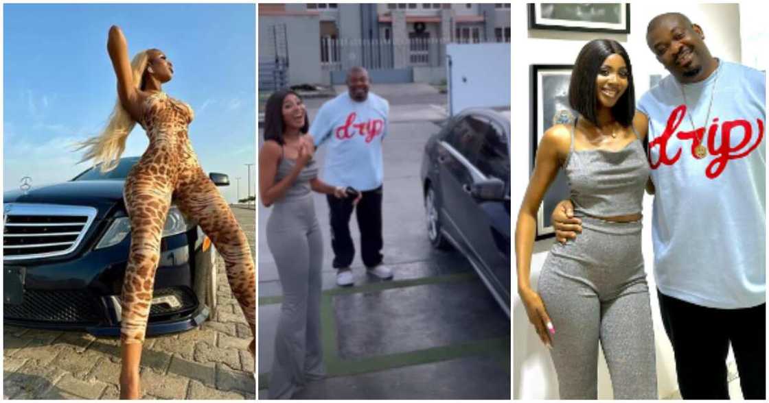 Modella and her new car Modella and her new car