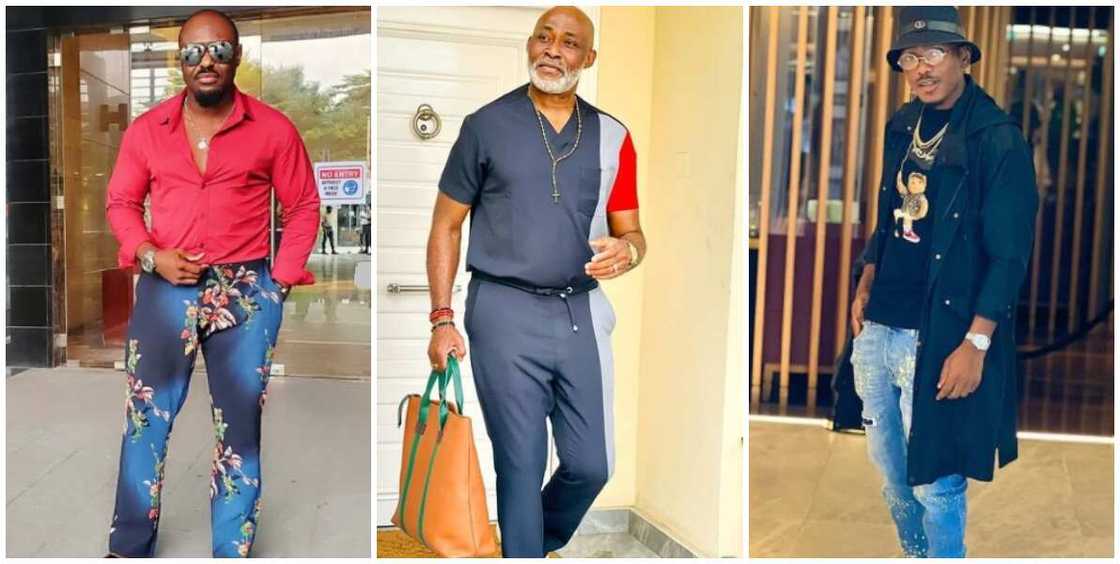 Photos of Jim Iyke, RMD and Timini Egbuson. Photos of Jim Iyke, RMD and Timini Egbuson.