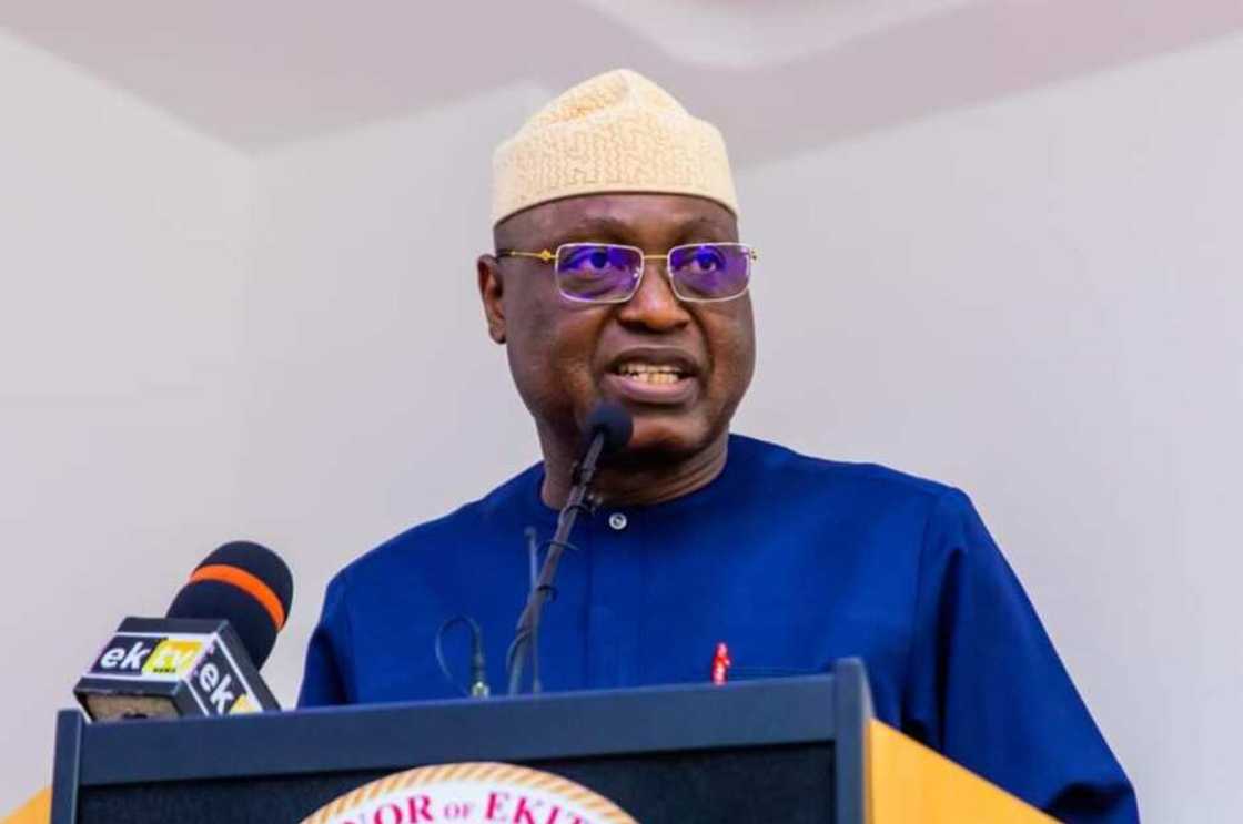 Gwamna Biodun Oyebanji na jihar Ekiti. Gwamna Biodun Oyebanji na jihar Ekiti.