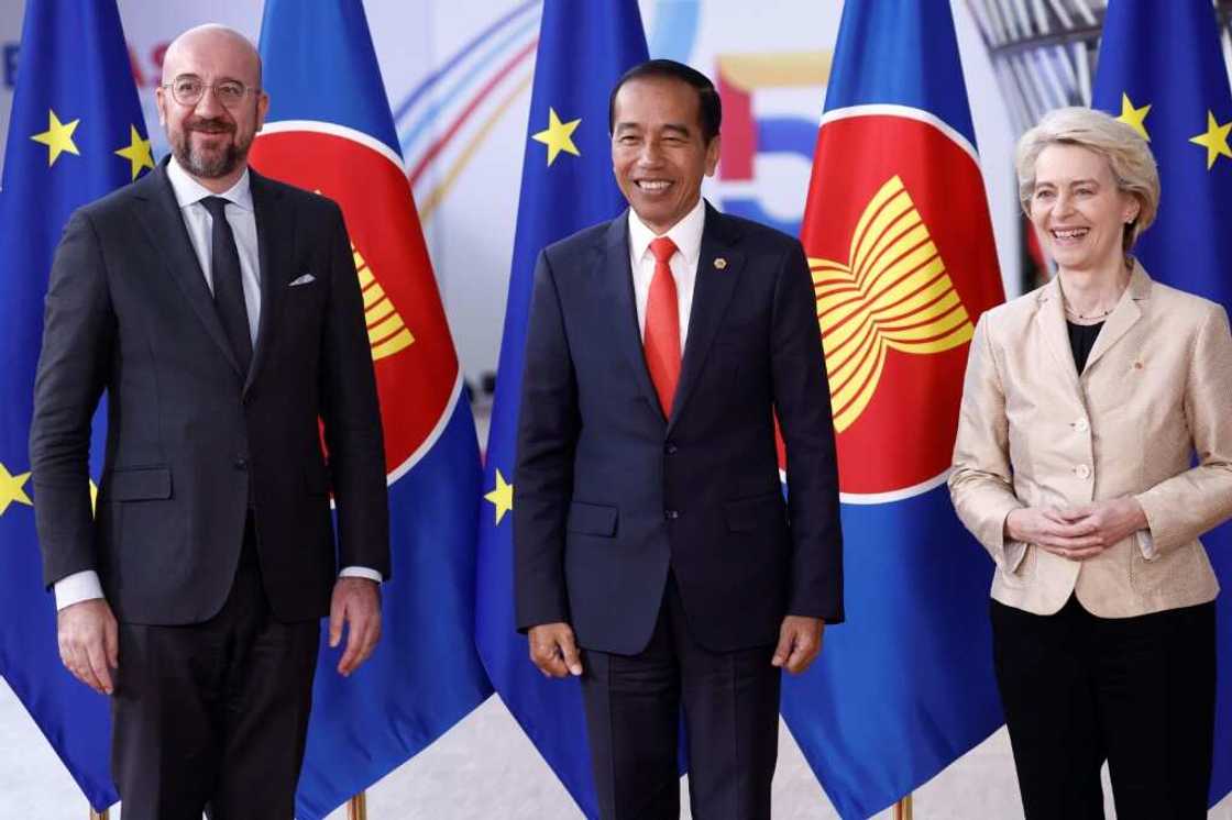 EU leaders looks to boost ties with ASEAN counterparts at their first full summit in Brussels EU leaders looks to boost ties with ASEAN counterparts at their first full summit in Brussels