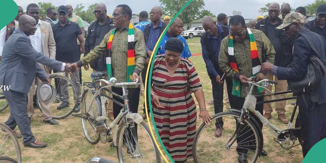 Zimbabwe President donates 54 bicycles to village heads as Christmas gifts Zimbabwe President donates 54 bicycles to village heads as Christmas gifts