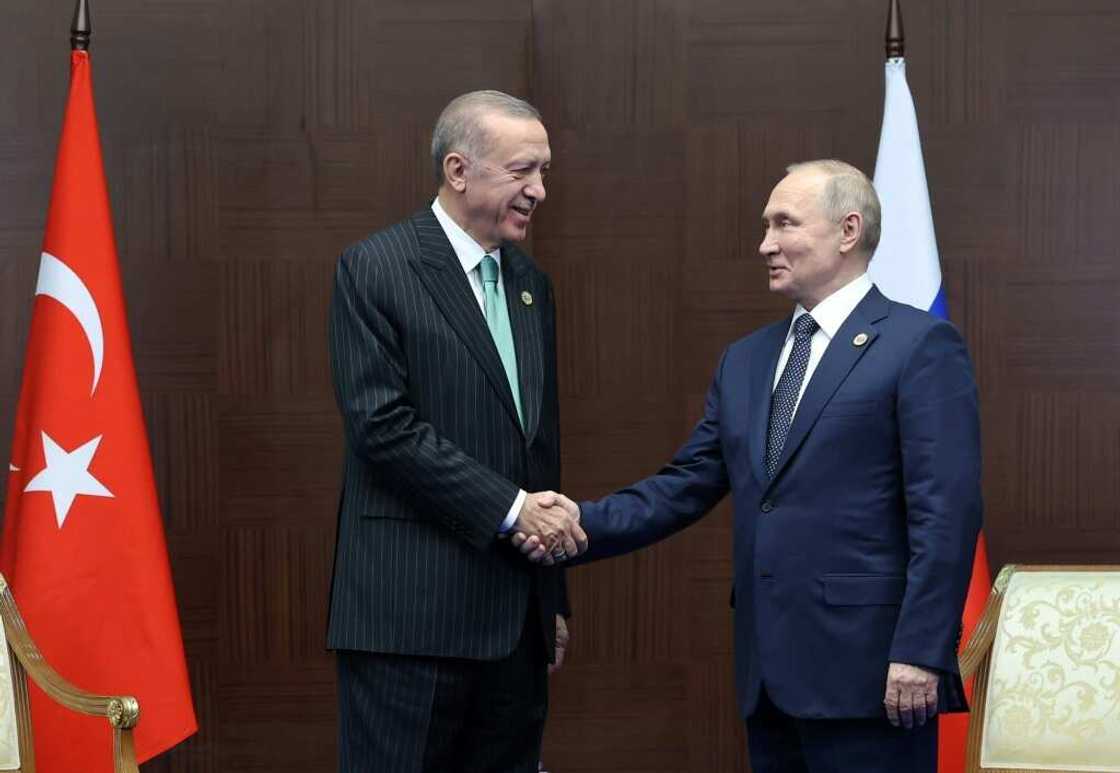 Turkish President Recep Tayyip Erdogan last met Russia's Vladimir Putin in October Turkish President Recep Tayyip Erdogan last met Russia's Vladimir Putin in October