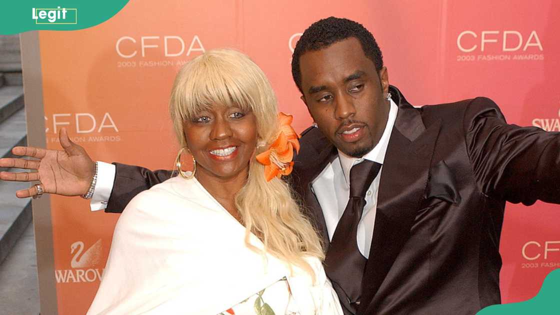 Janice Combs and Sean "P.Diddy" Combs at The New York Public Library