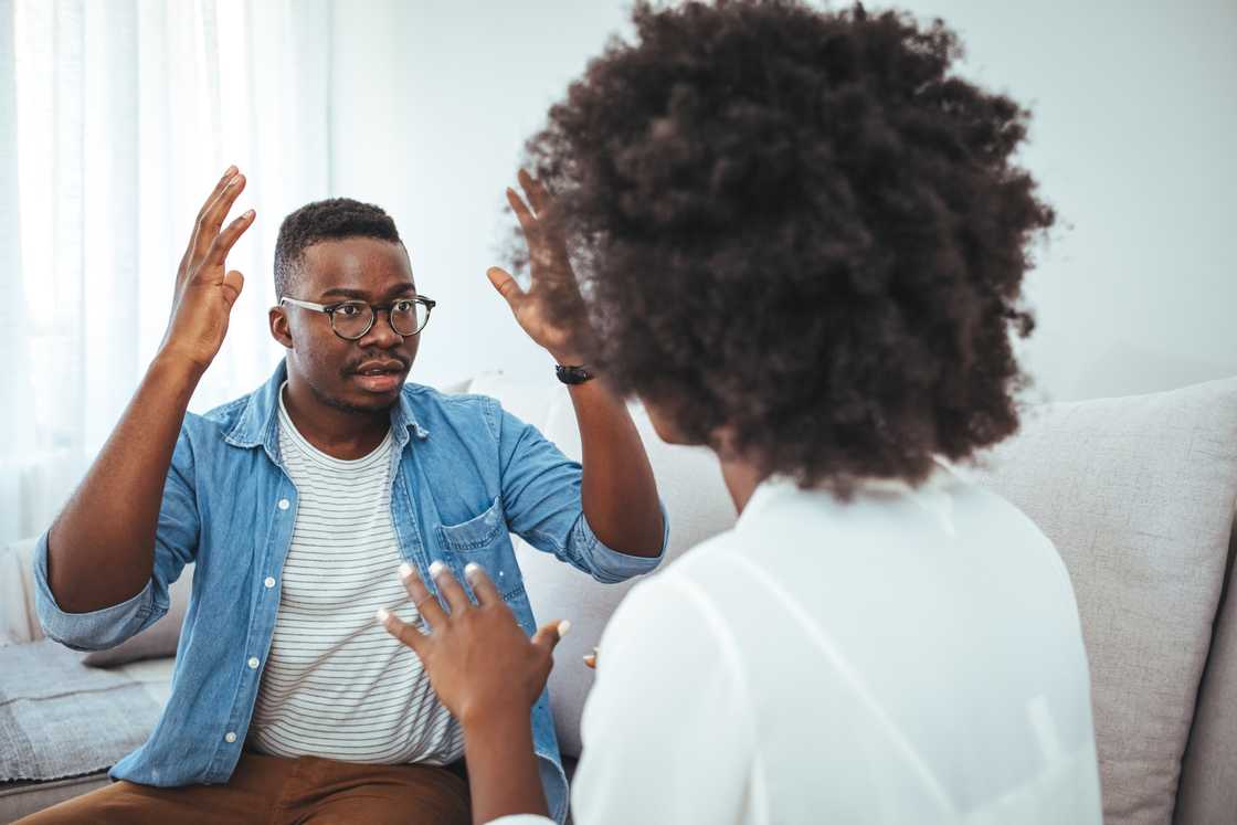 A couple arguing A couple arguing