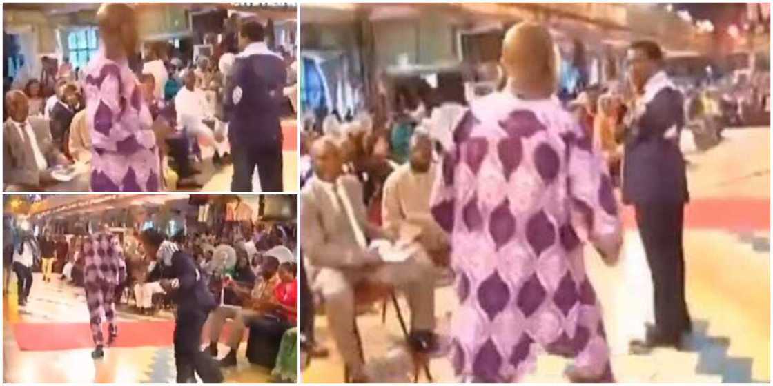 Throwback video shows epic moment man attempted to fight TB Joshua during a service in church Throwback video shows epic moment man attempted to fight TB Joshua during a service in church