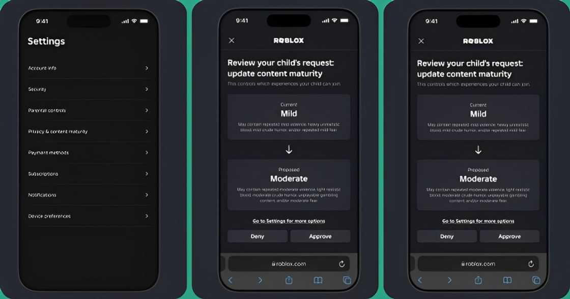 Screenshots showing how to set up parental controls on Roblox. Screenshots showing how to set up parental controls on Roblox.