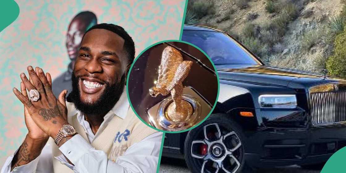Burna Boy buys Rolls Royce with customised diamond. Burna Boy buys Rolls Royce with customised diamond.