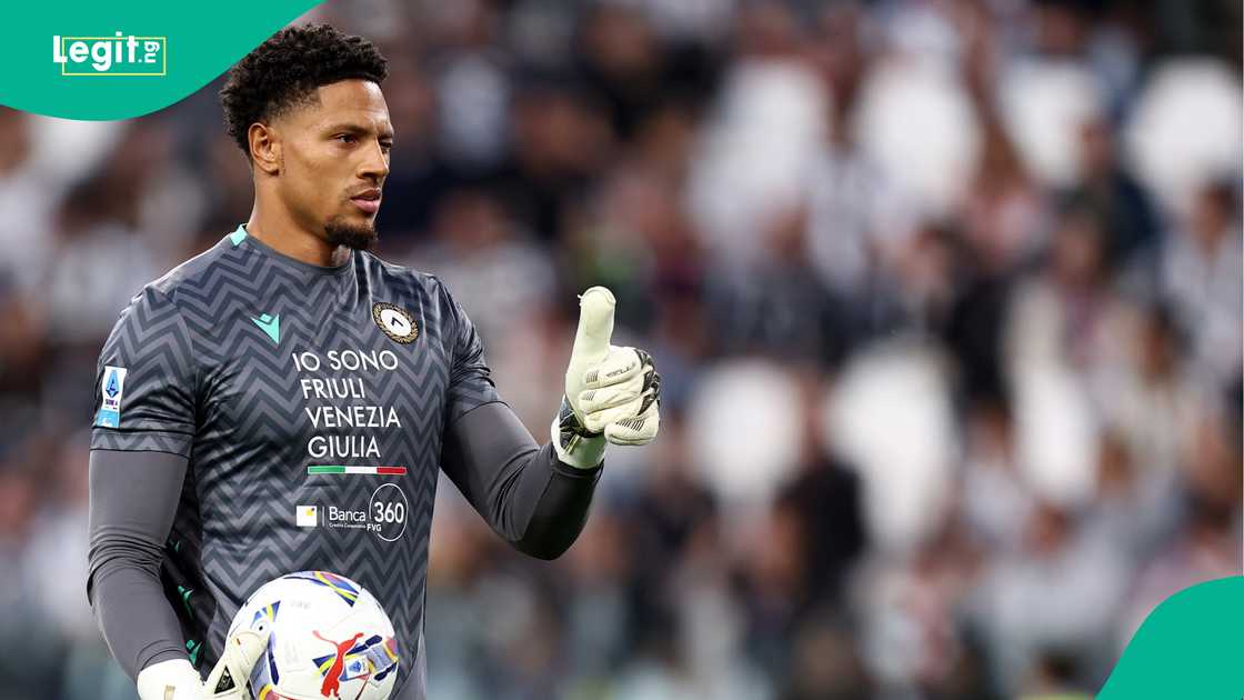 Maduka Okoye, Udinese, Juventus, Allianz Arena, Turin, Italy, Serie A. Maduka Okoye, Udinese, Juventus, Allianz Arena, Turin, Italy, Serie A.