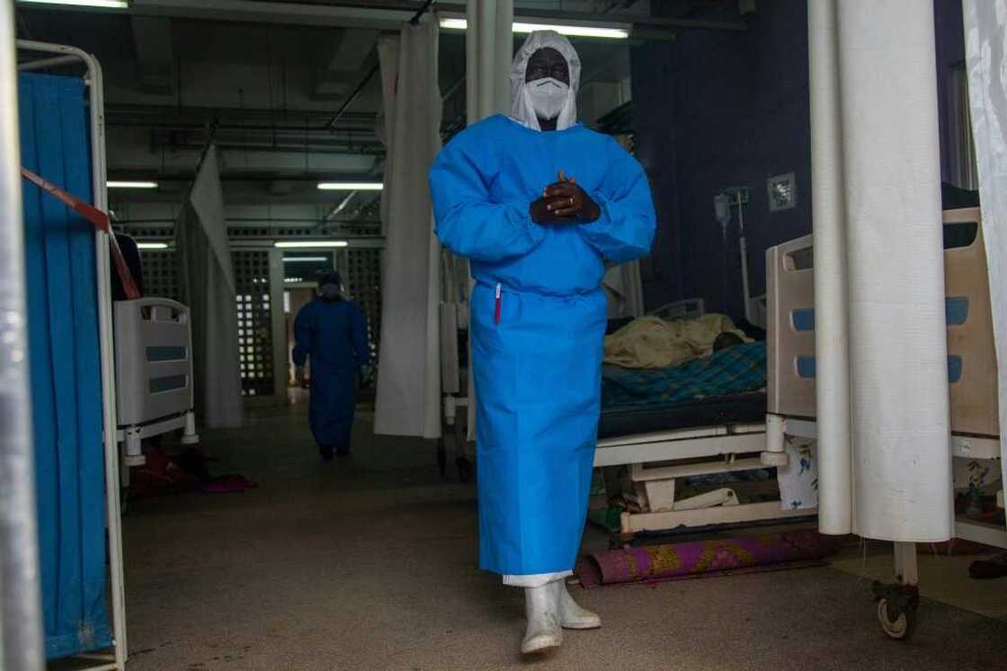A Ugandan medical staffer in the Ebola war at Mubende Regional Referral Hospital A Ugandan medical staffer in the Ebola war at Mubende Regional Referral Hospital