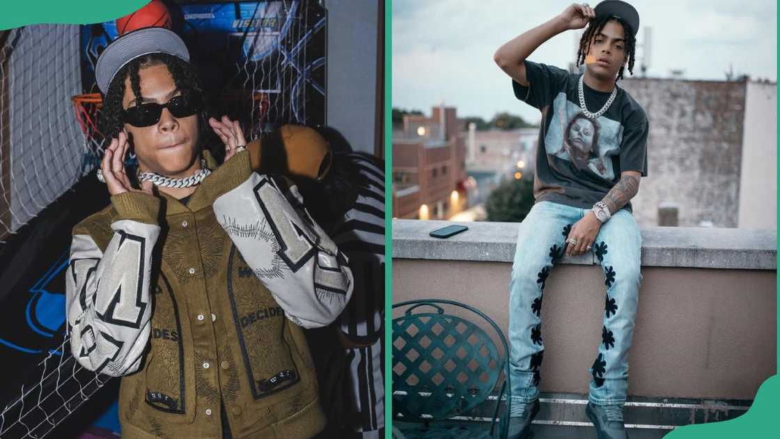 Sugarhill Ddot showing off his necklace and sitting at the rooftop Sugarhill Ddot showing off his necklace and sitting at the rooftop