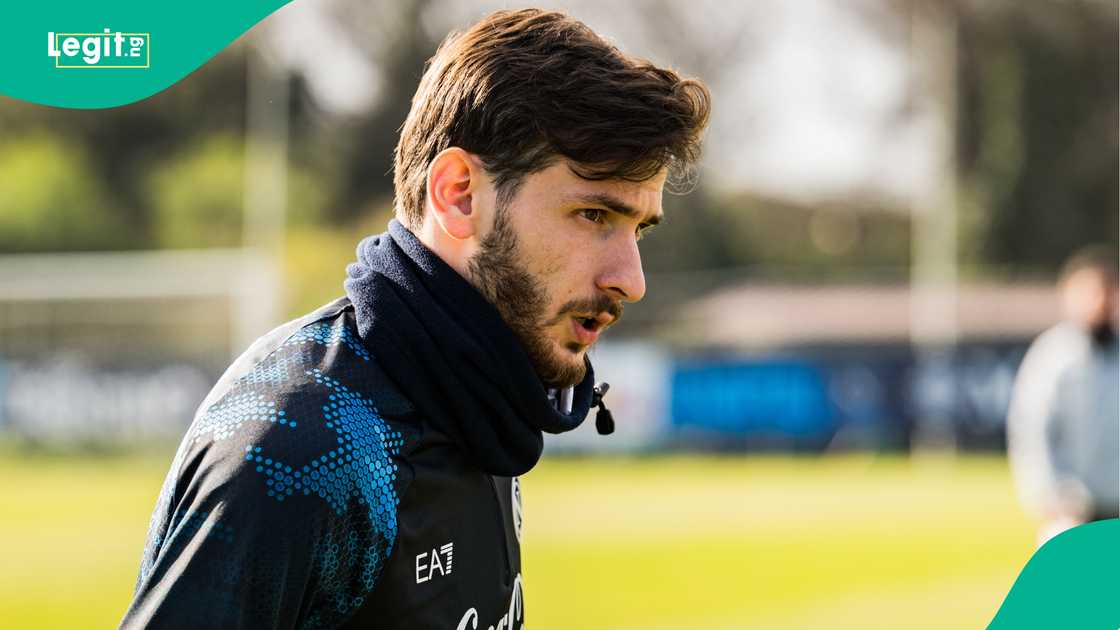 Khvicha Kvaratskhelia, Napoli training centre, Naples, Italy. Khvicha Kvaratskhelia, Napoli training centre, Naples, Italy.