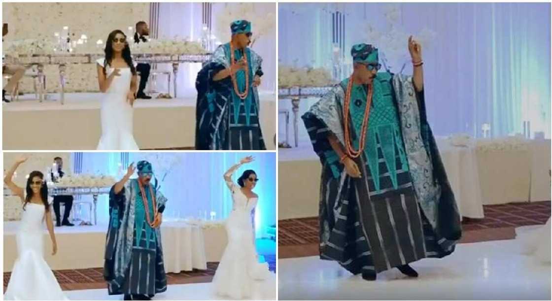 Olurunmimbe Mamora celebrates with beautiful dance as his twin daughters Dahun and Dara get married same day. Olurunmimbe Mamora celebrates with beautiful dance as his twin daughters Dahun and Dara get married same day.