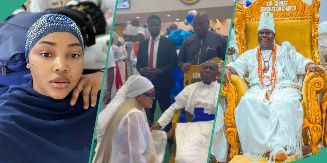 Mercy Aigbe, Obasanjo, OOni of Ife Mercy Aigbe, Obasanjo, OOni of Ife